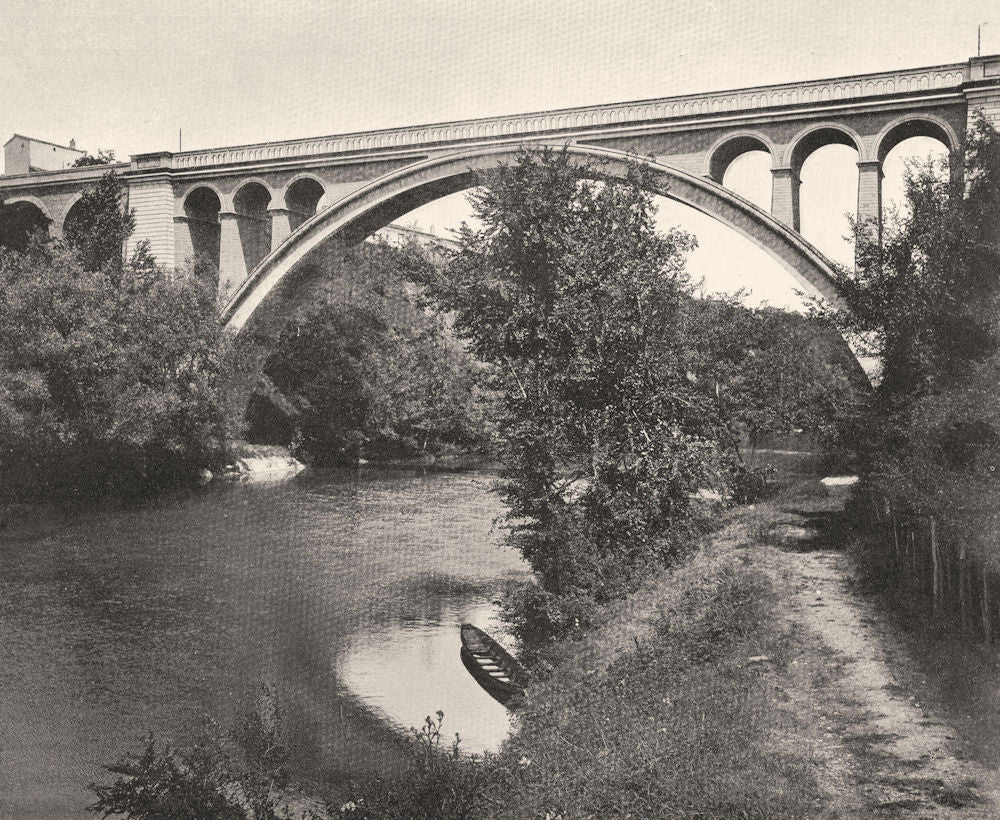 TARN. Lavaur- Viaduc du chemin de fer 1903 old antique vintage print picture